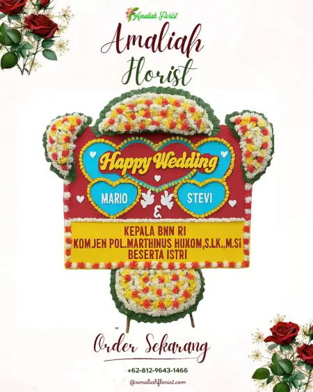 Papan Bunga Pernikahan Mondoteko